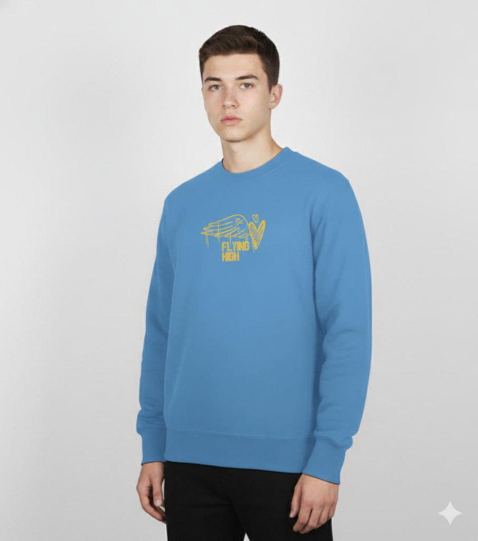 FLY HIGH Sweatshirt (Sky Blue)