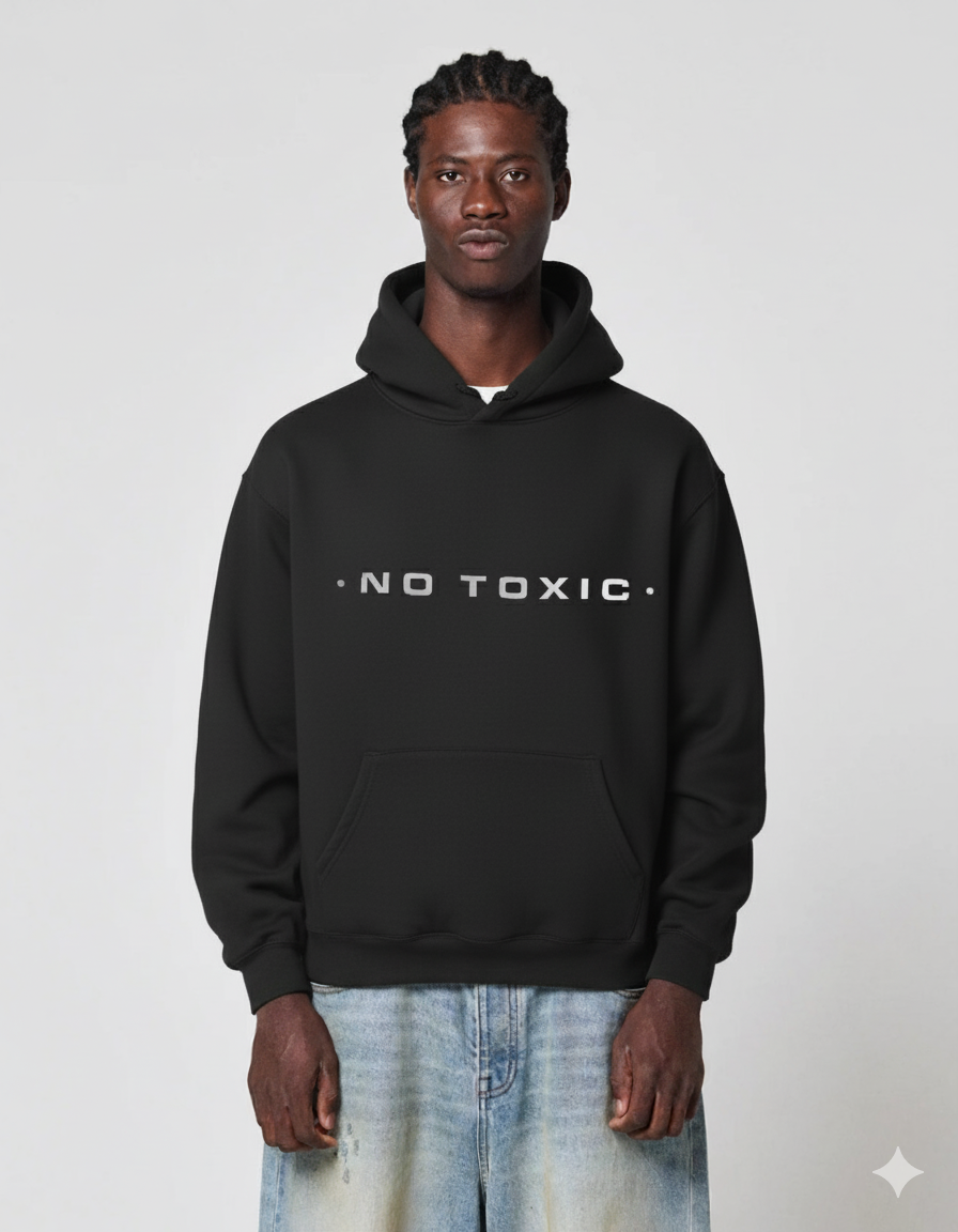 NO TOXIC Oversize Hoodie (Black)