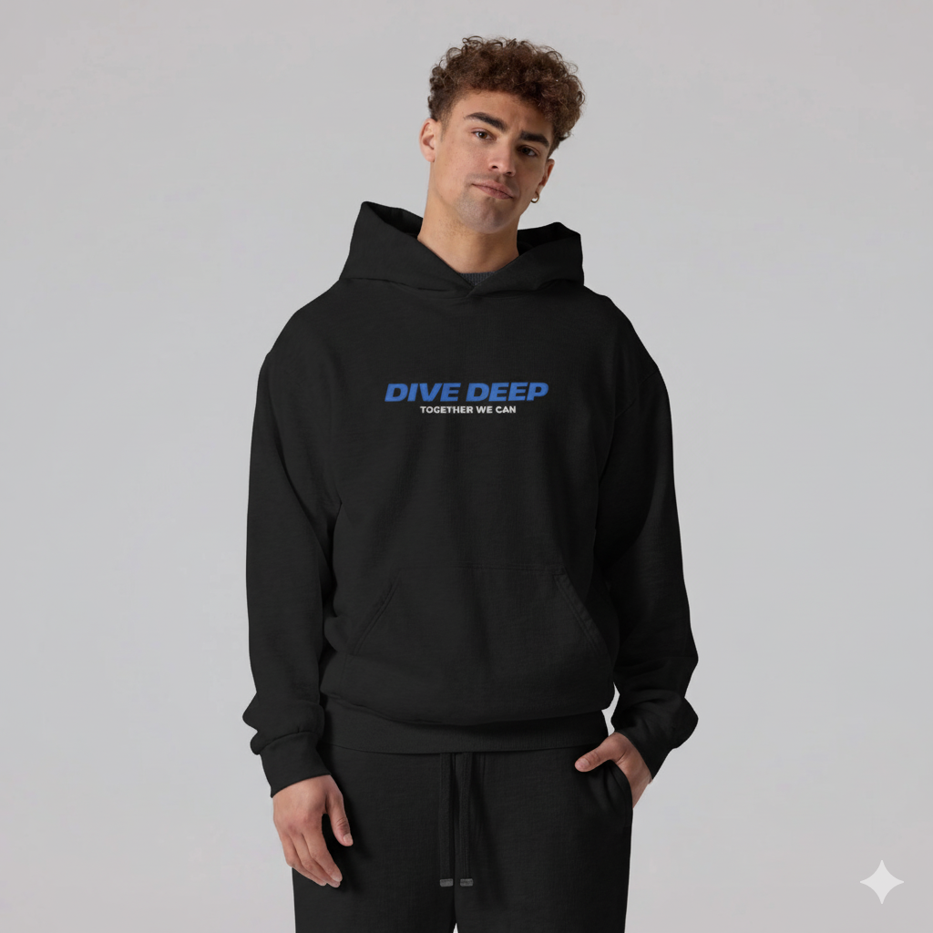 DIVE DEEP Hoodie (Black)