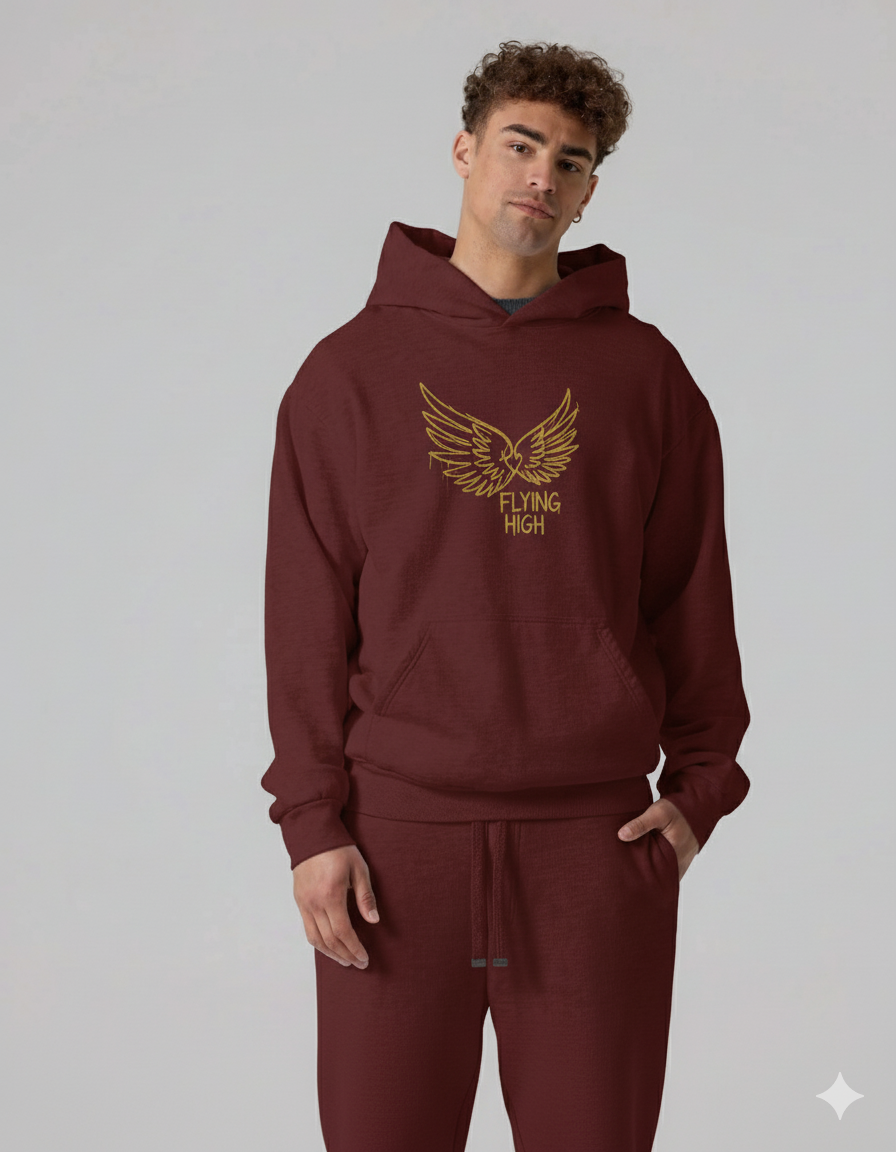 FLYING HIGH Hoodie (Maroon)