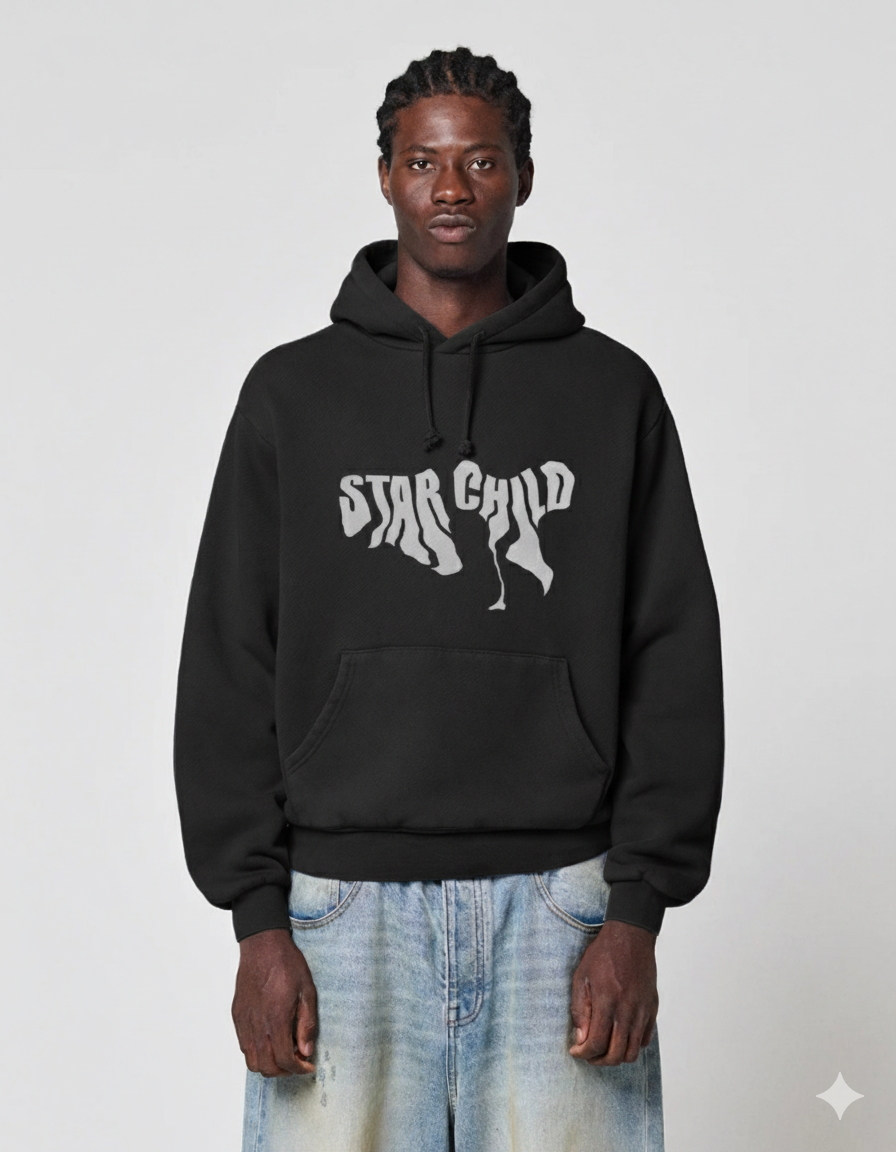 STAR CHILD Oversize Hoodie (Black)
