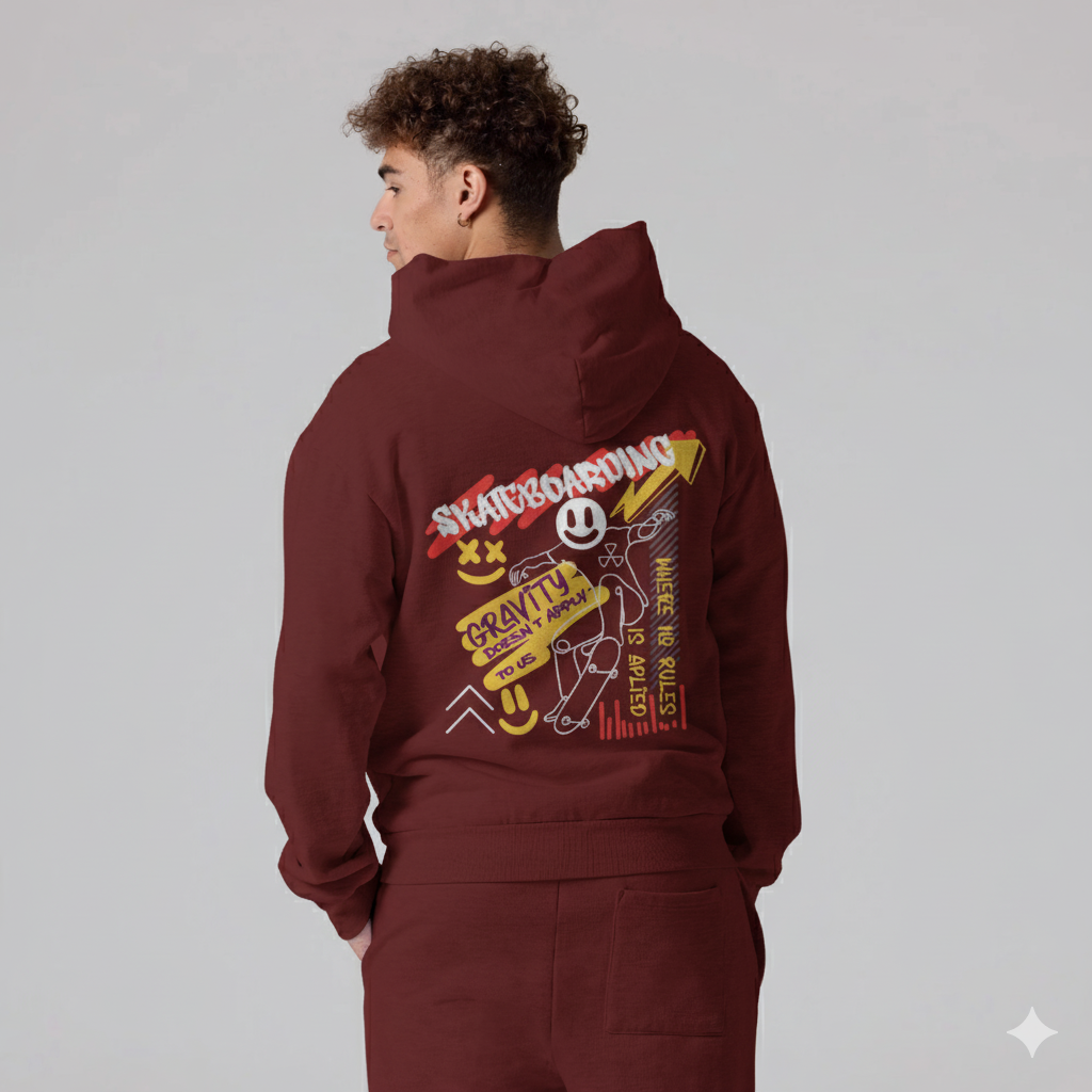 SKATEBOARD Hoodie (Brown)