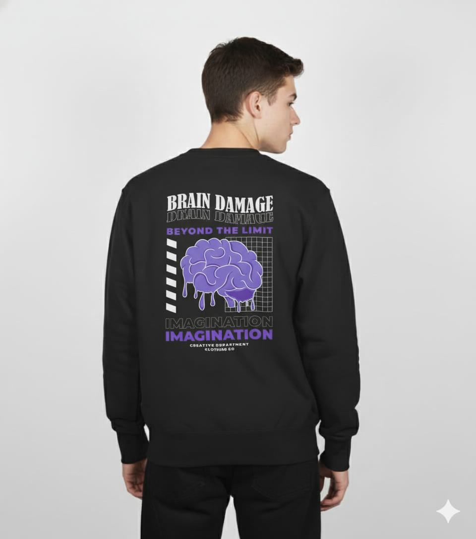 BRAIN DAMAGE Sweatshirt (Black)