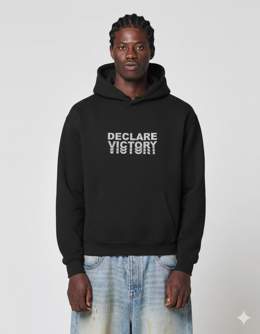 DECLARE VICTORY Oversize Hoodie (Black)