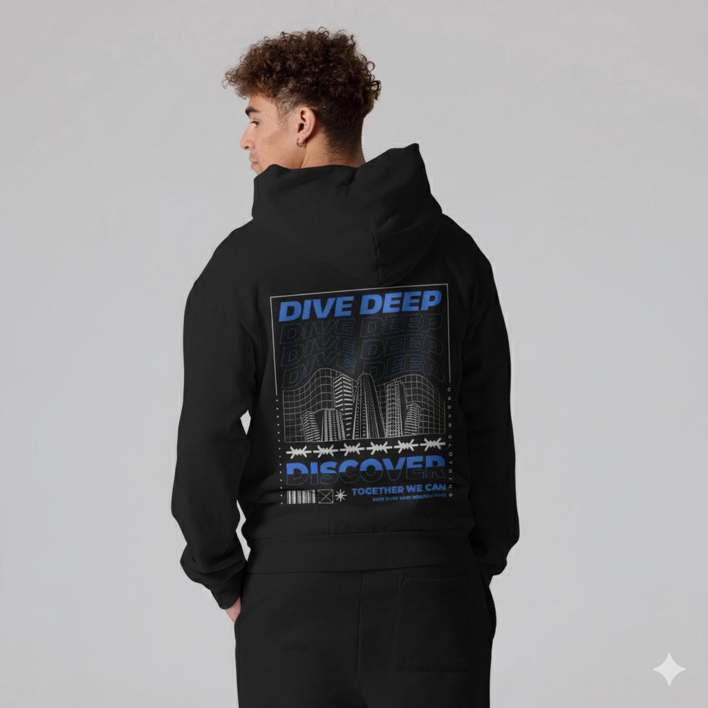 DIVE DEEP Hoodie (Black)