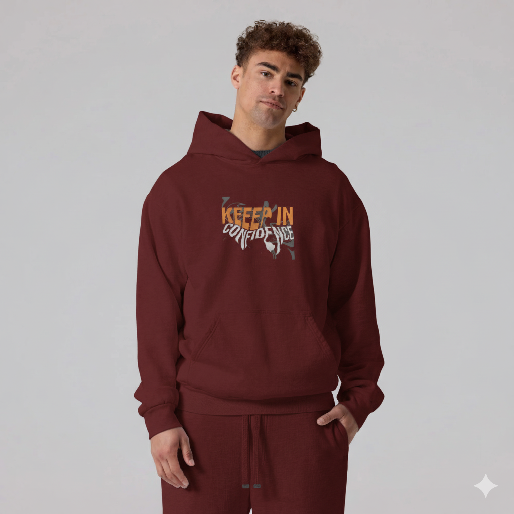 CONFIDENCE Hoodie (Maroon)