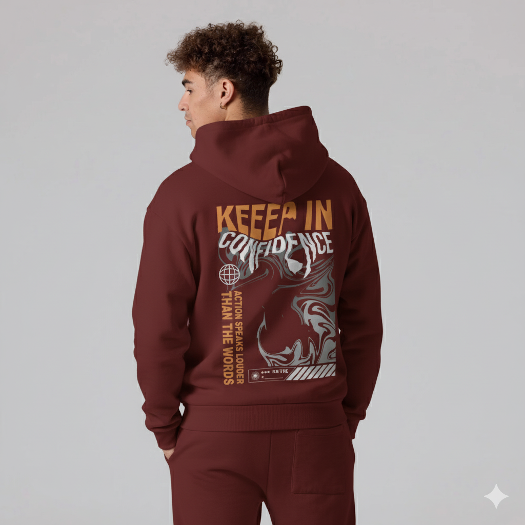 CONFIDENCE Hoodie (Maroon)