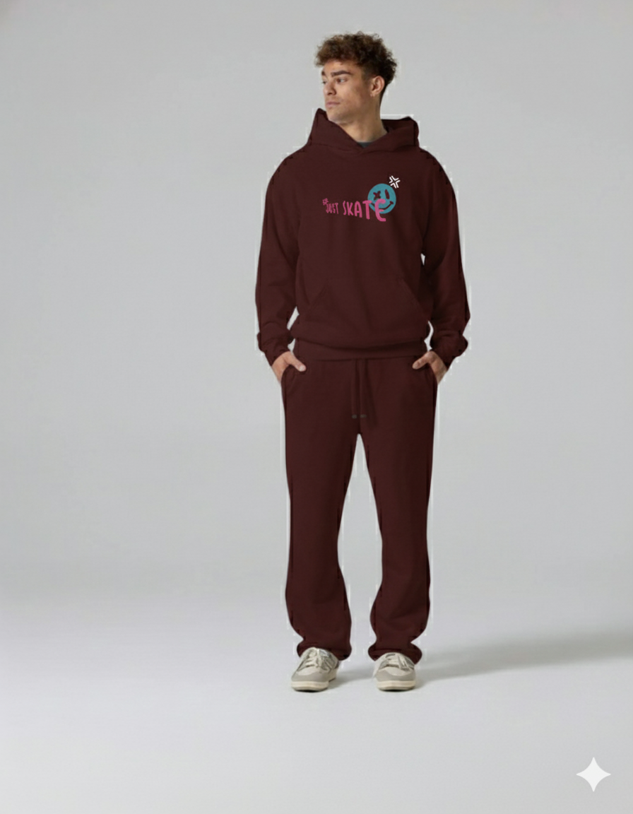 JUST SKATE Hoodie (Maroon)