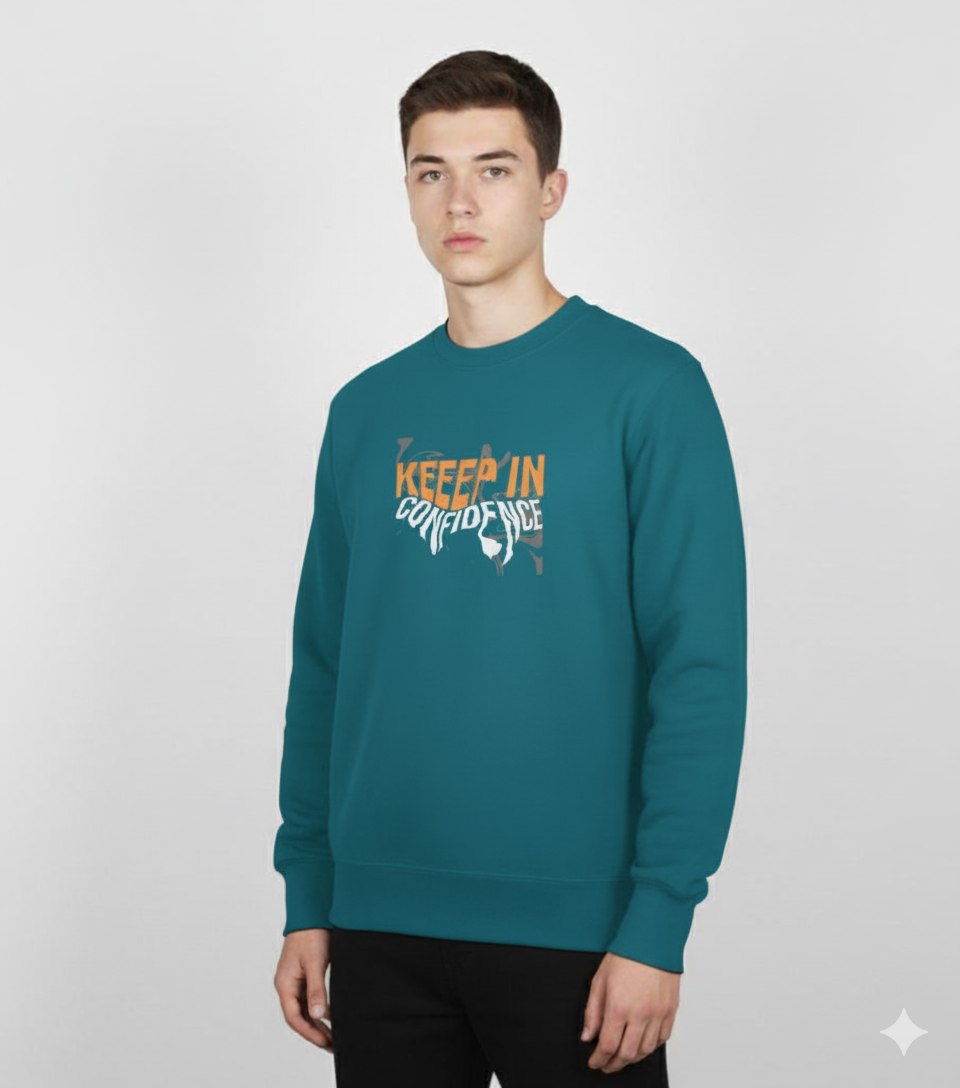 CONFIDENCE Sweatshirt (Vrystal Teal)