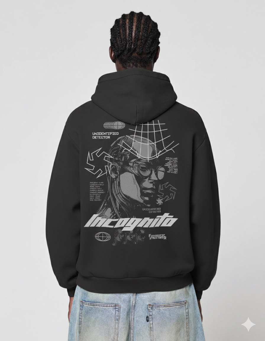 INCOGNITO Oversize Hoodie (Black)
