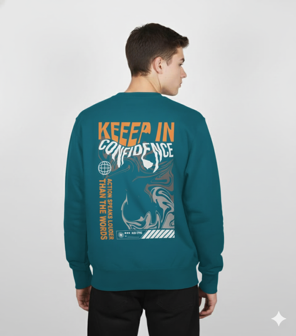 CONFIDENCE Sweatshirt (Vrystal Teal)