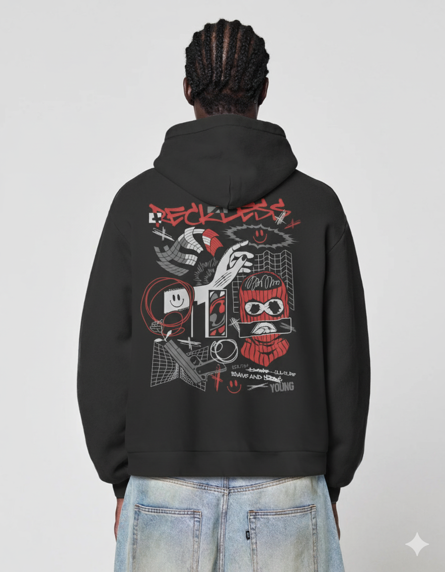 RACKLESS Oversize Hoodie (Black)
