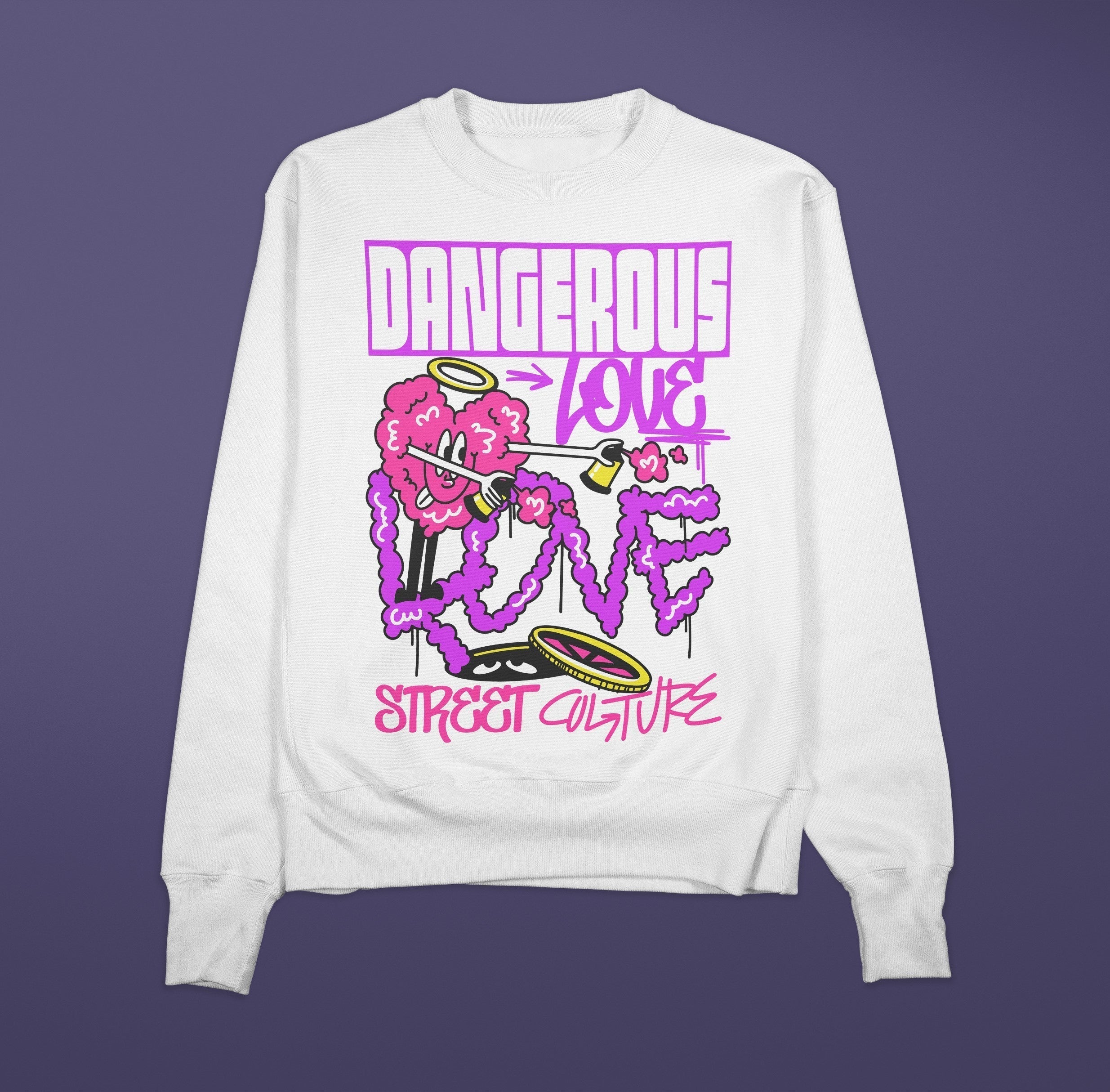 DANGEROUS Sweatshirt (White)