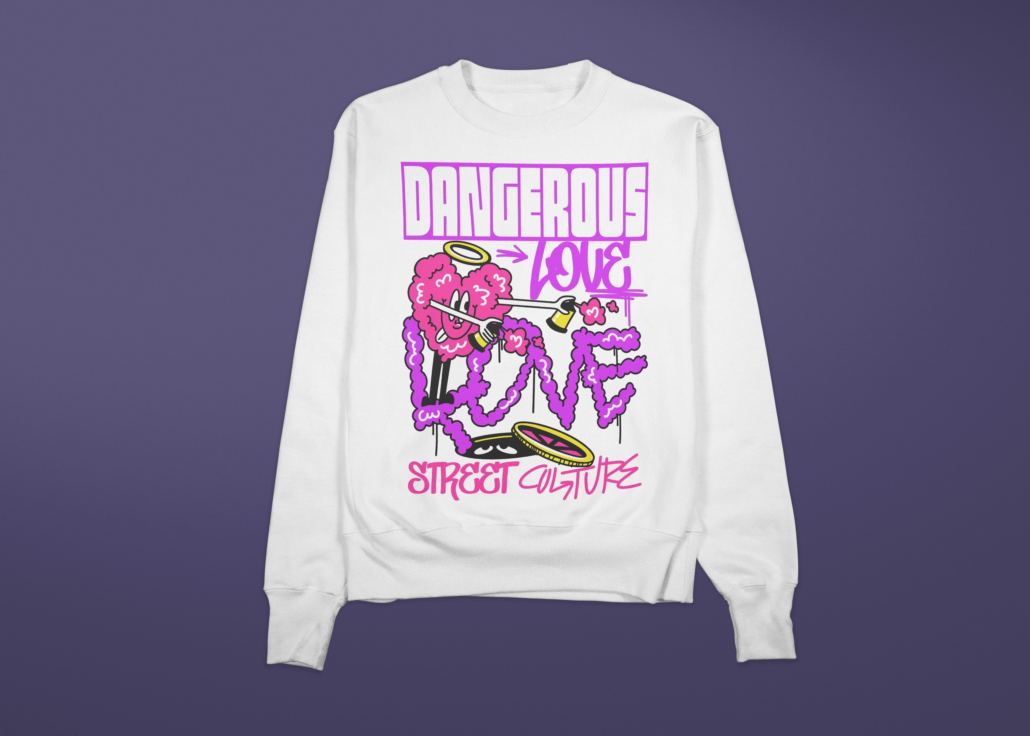 DANGEROUS Sweatshirt (White)