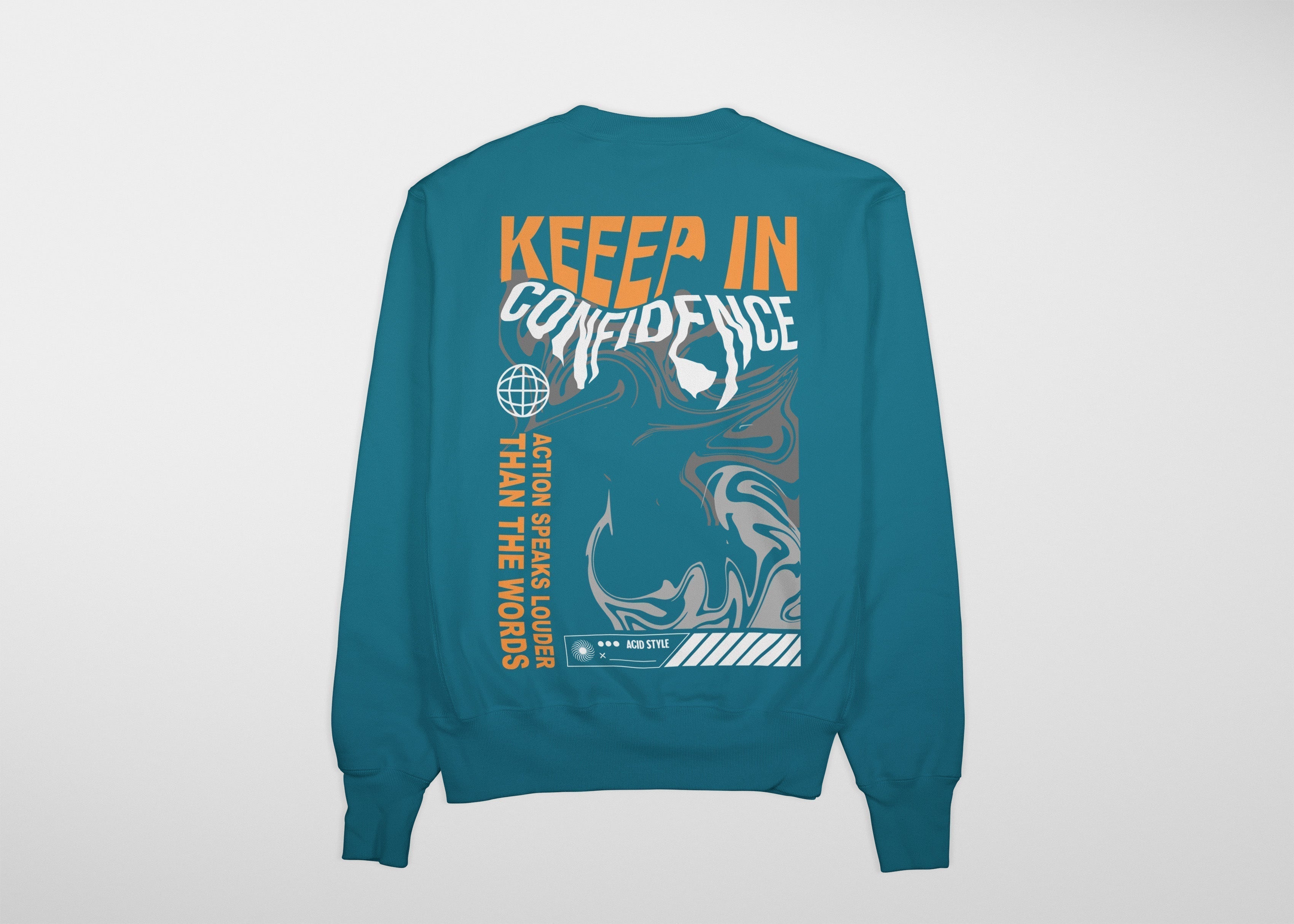 CONFIDENCE Sweatshirt (Vrystal Teal)