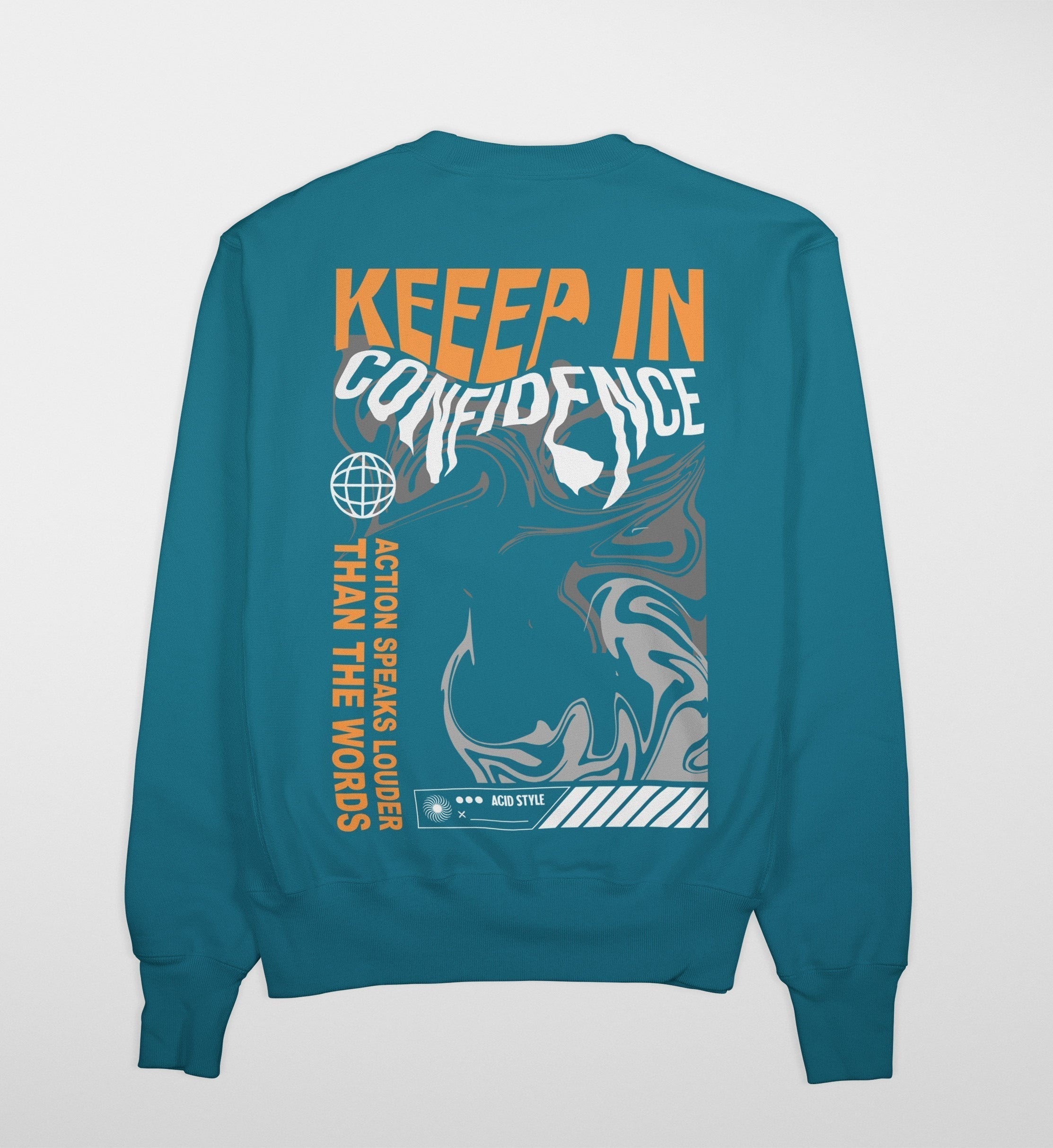 CONFIDENCE Sweatshirt (Vrystal Teal)