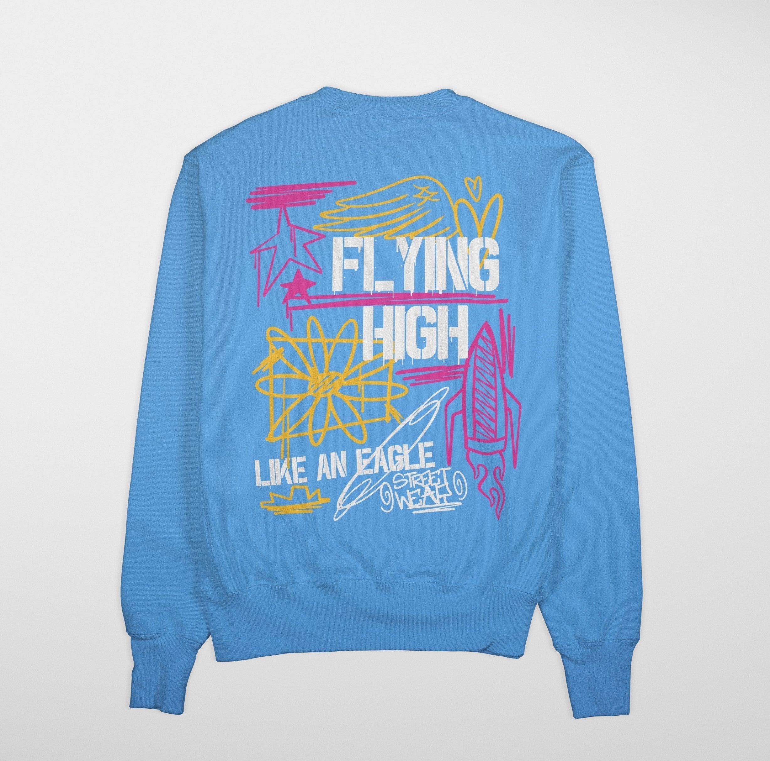FLY HIGH Sweatshirt (Sky Blue)