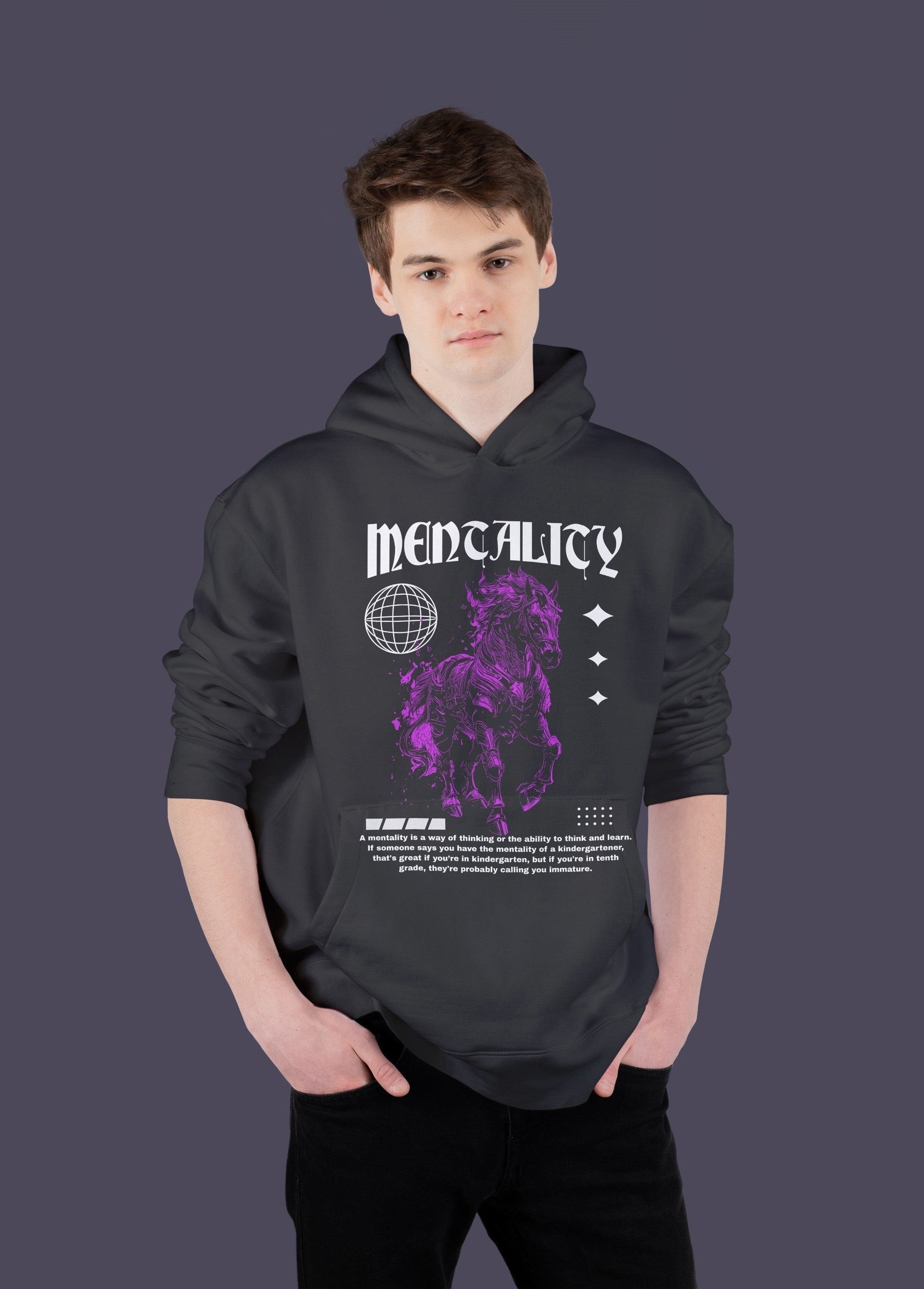 MENTALICY Oversize Hoodie (Black)