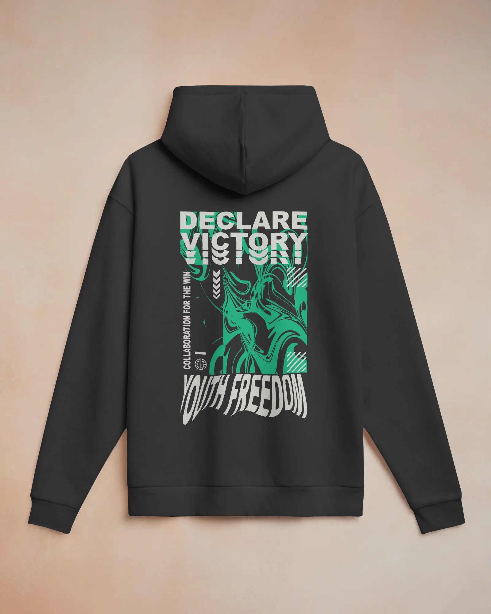 DECLARE VICTORY Oversize Hoodie (Black)