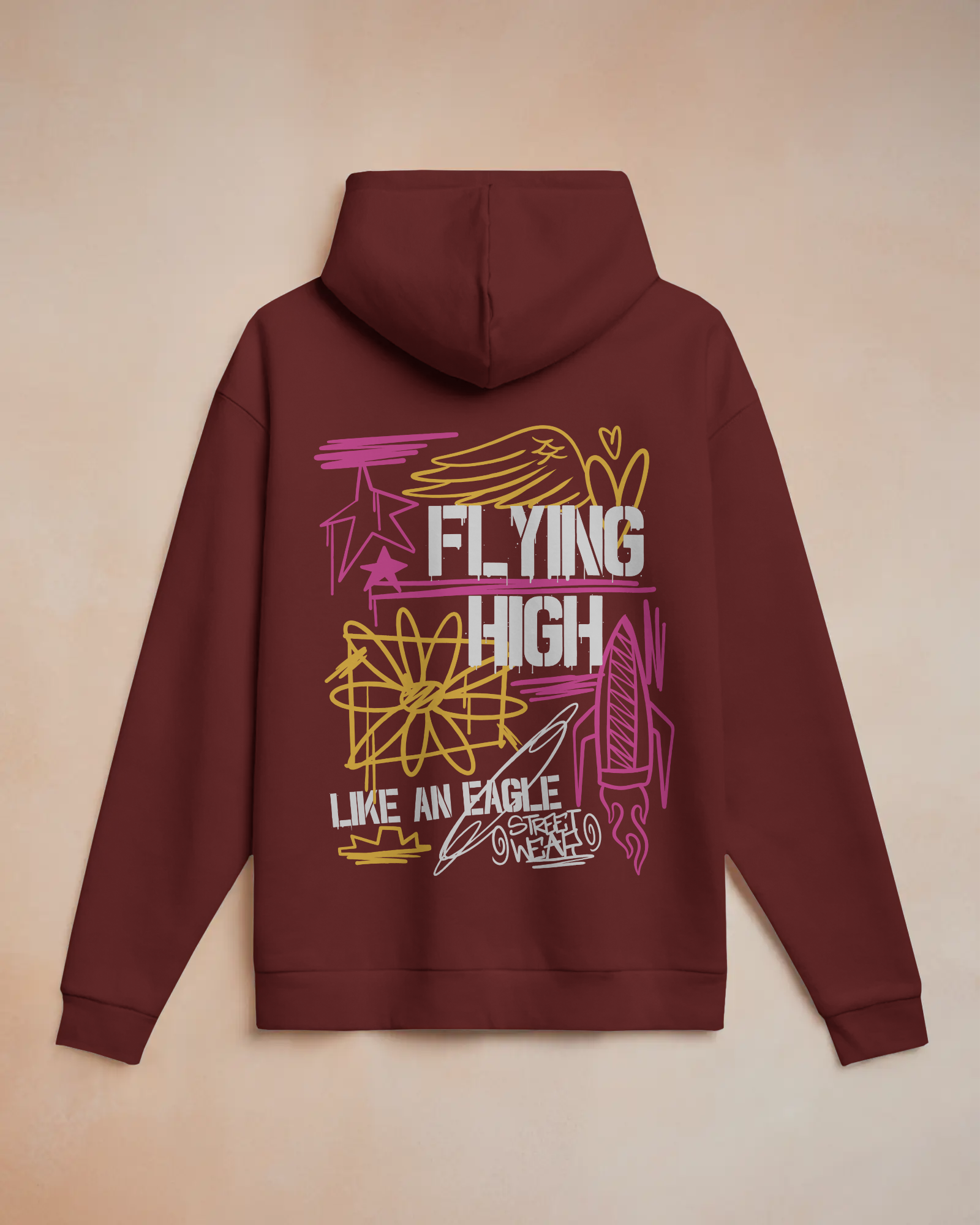 FLYING HIGH Hoodie (Maroon)