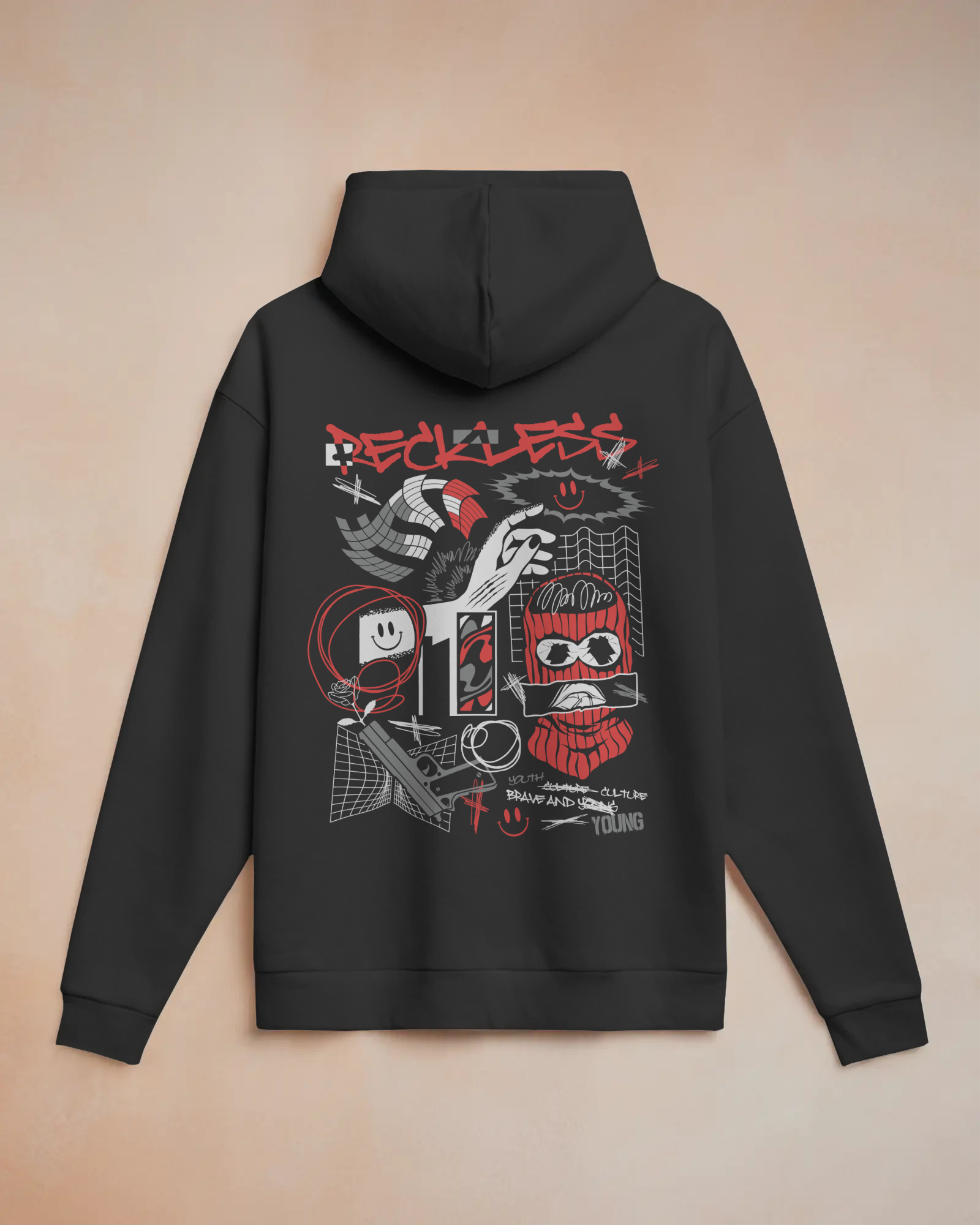 RACKLESS Oversize Hoodie (Black)