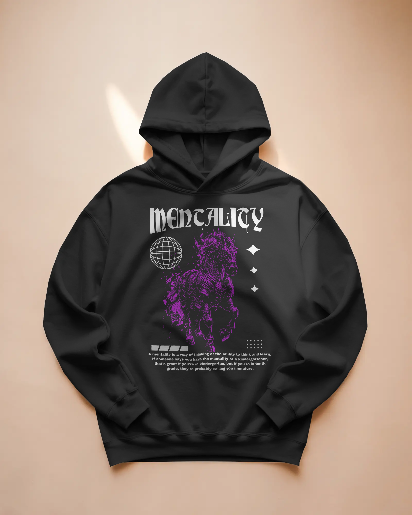 MENTALICY Oversize Hoodie (Black)