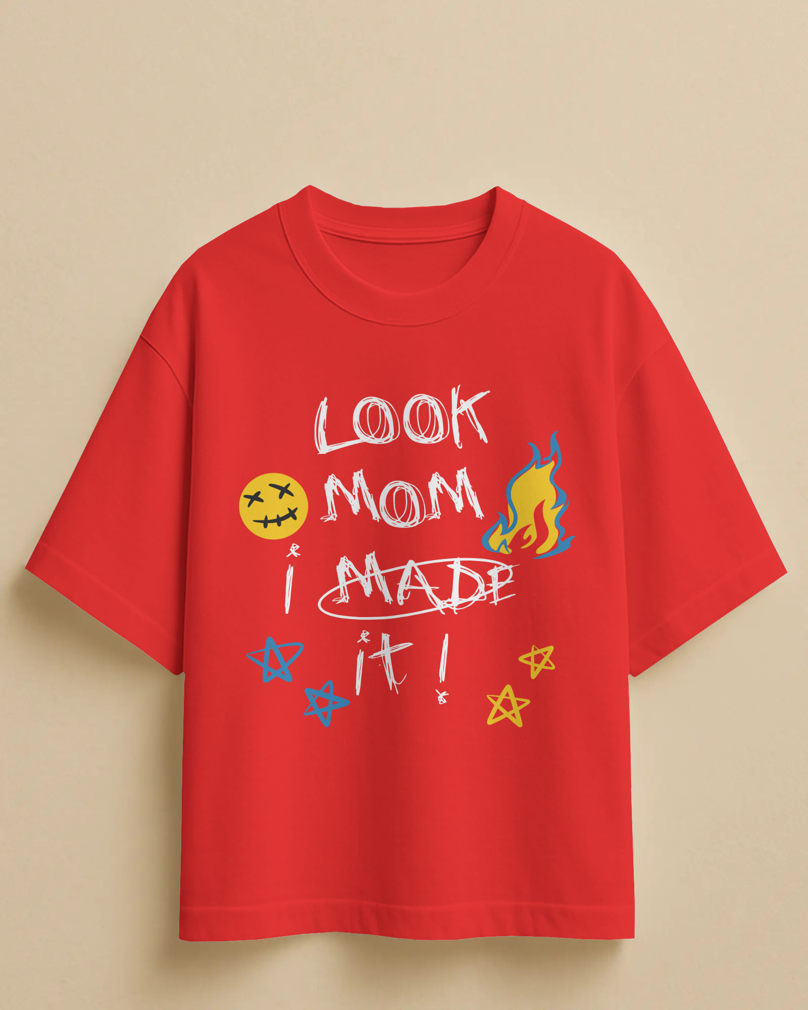 MOM Oversize Tshirt (Red)