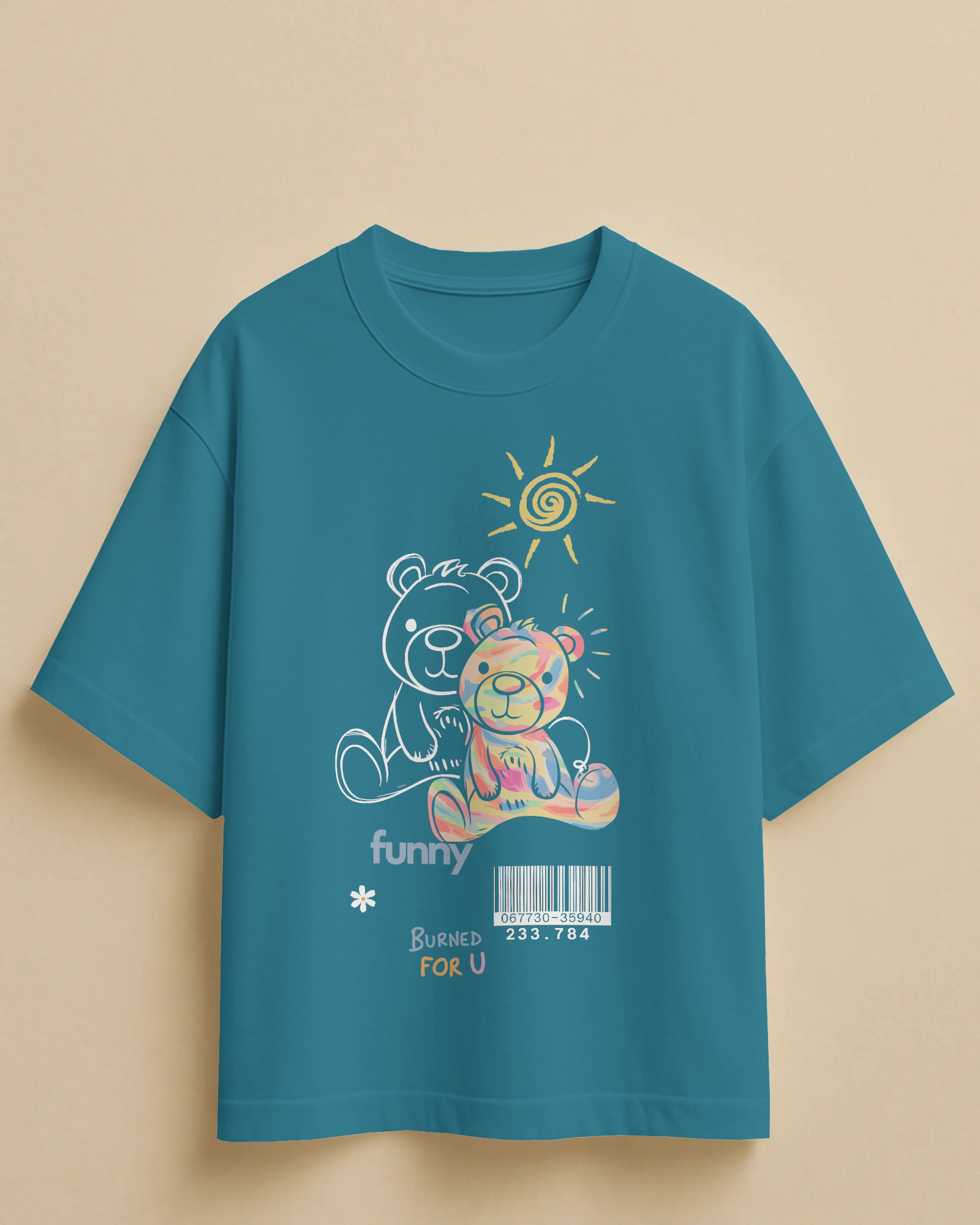 TEDDY Tshirt (Crystal Teal)